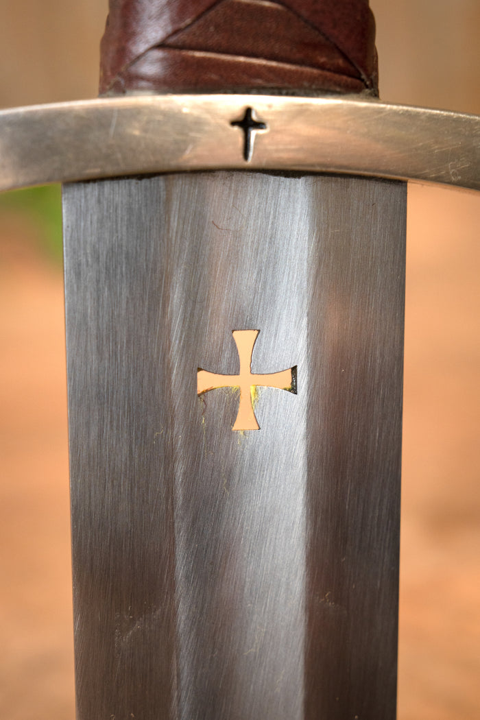 Middelalderligt tempelridder-sværd Bohemond II, semi-skarpt