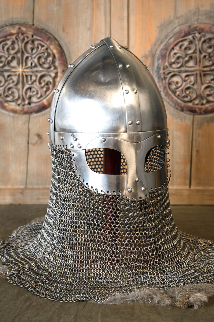 Viking spectacle helmet with chainmail 1.6 mm