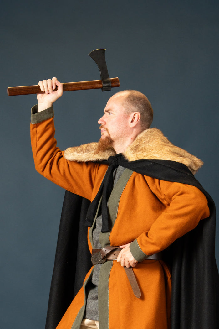 Fur cloak John, black, wool mix