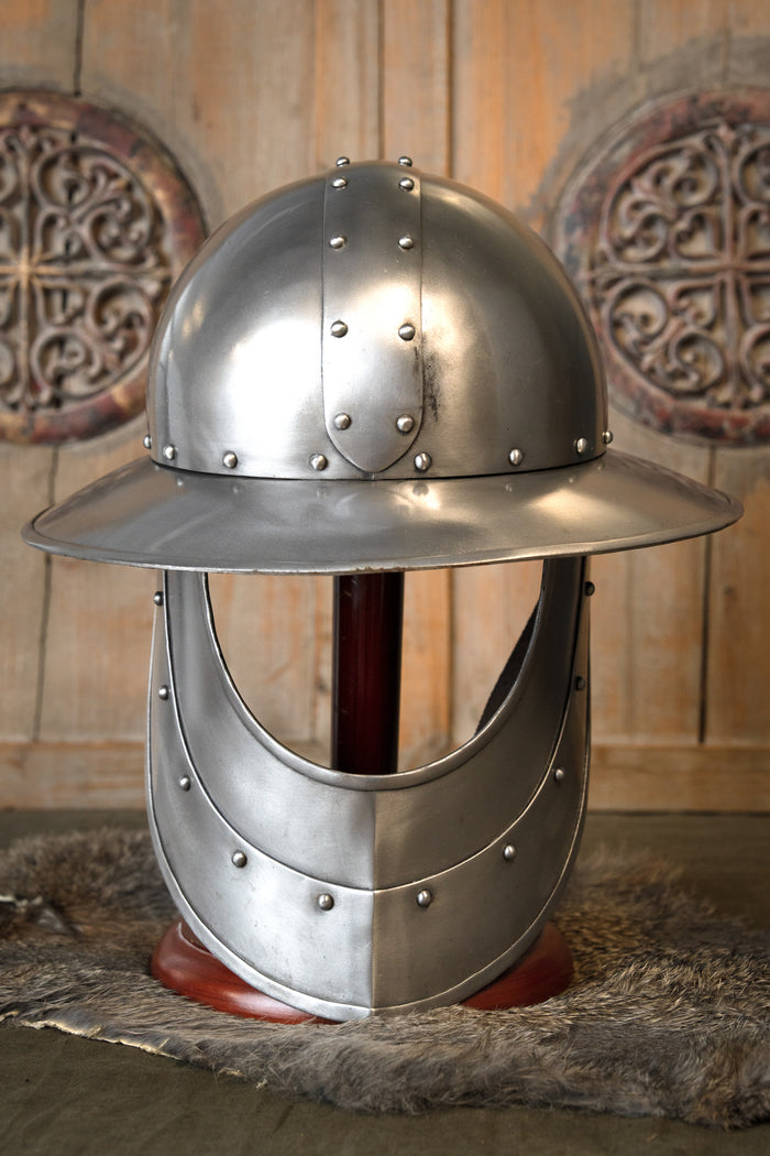 Medieval kettle hat with beard, 1.2 mm