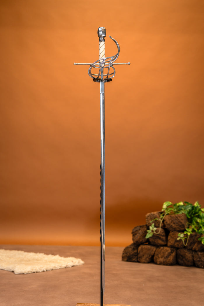Rapier Dumas with scabbard, semi-sharp