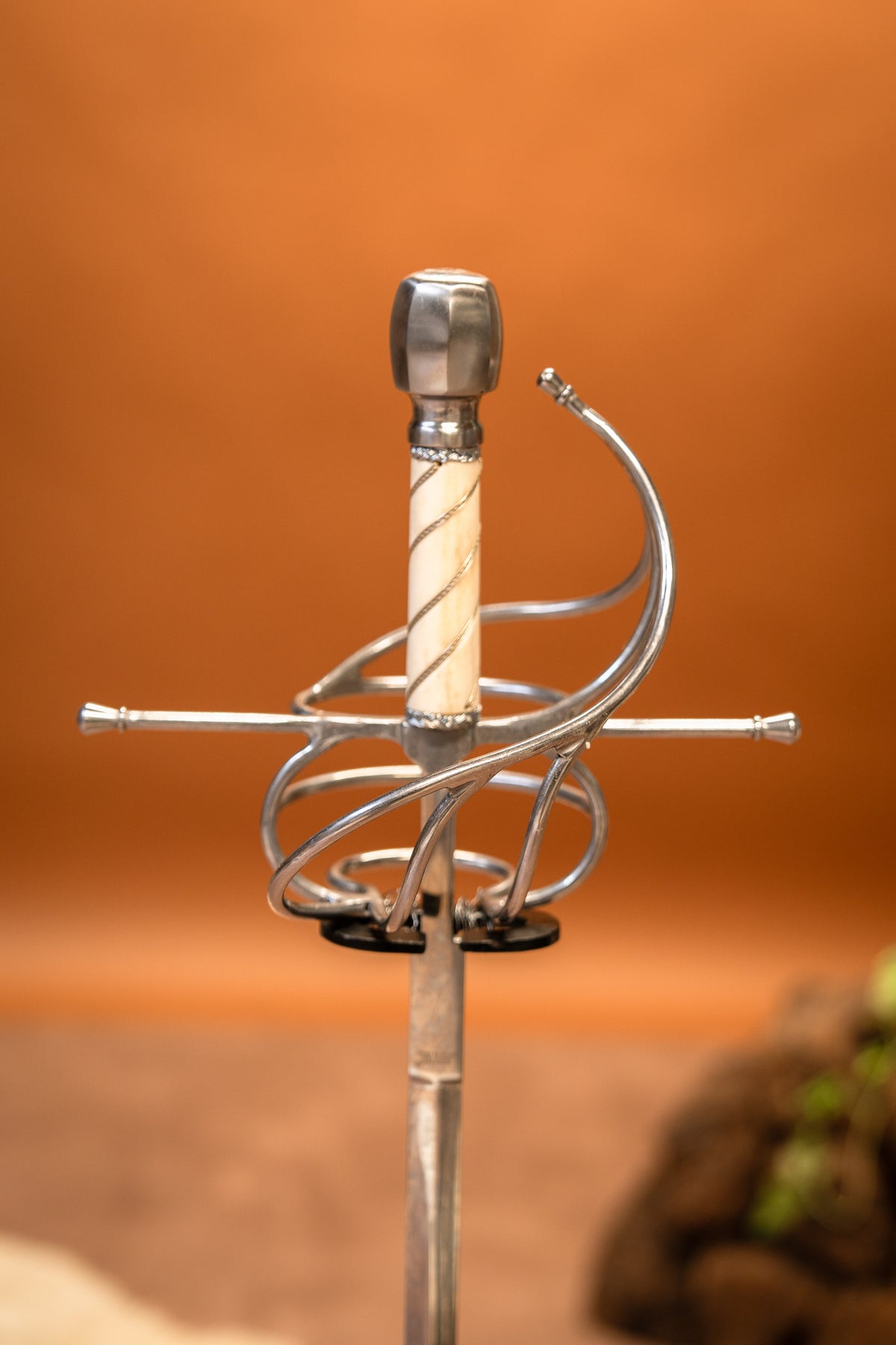 Rapier Dumas with scabbard, semi-sharp