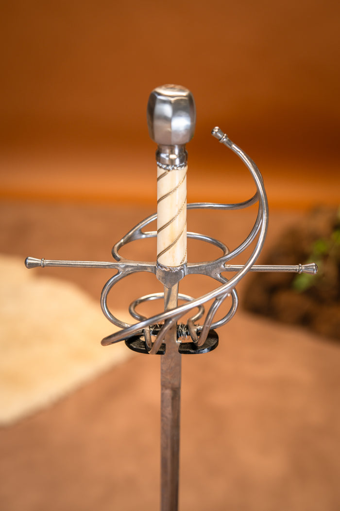 Rapier Dumas with scabbard, semi-sharp