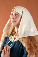 Middeleeuws adellijk hoofddeksel Castille, crème