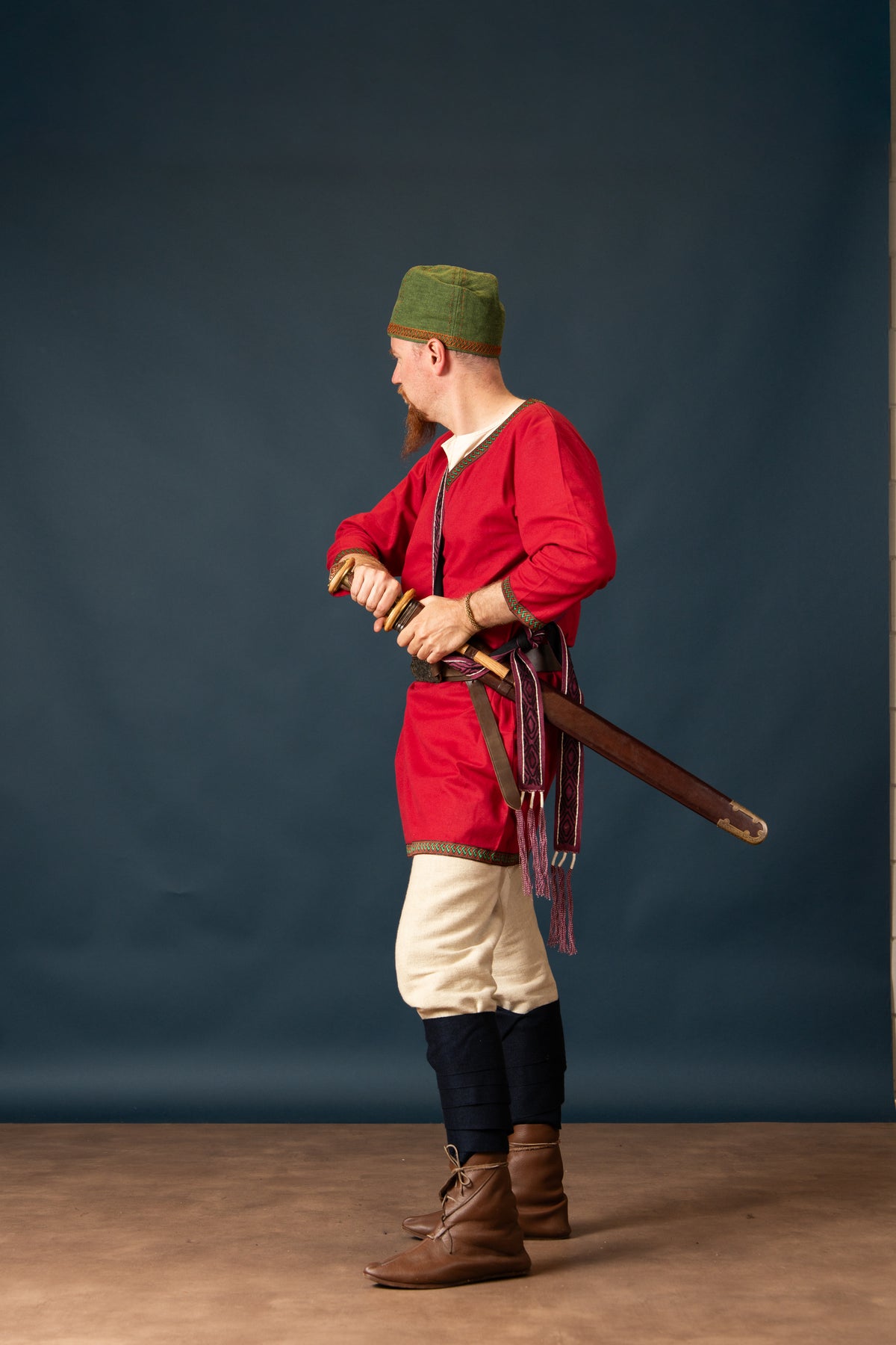 Brodert vikingmysser Ulf, grønn