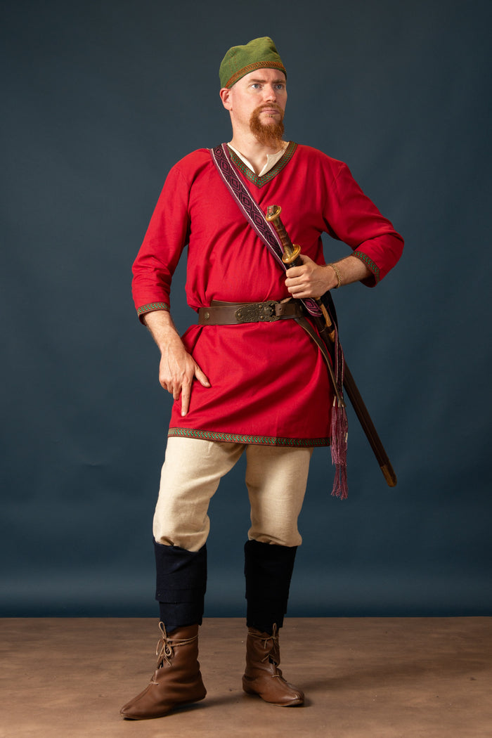 Donkerrode Viking tuniek