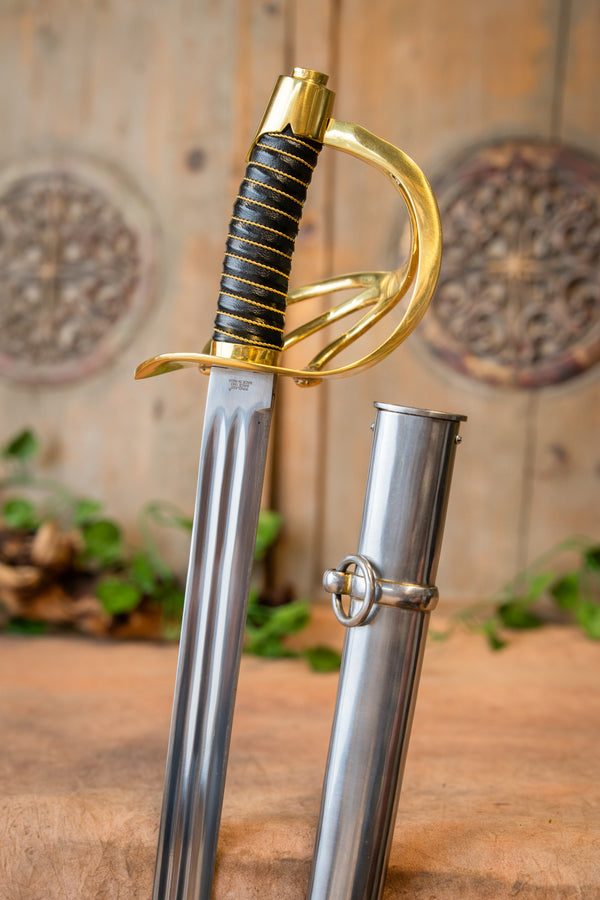 Sabre de caçador napoleónico, semi-afiado
