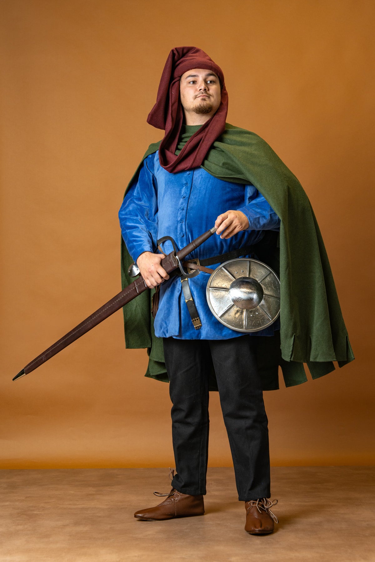14th century cloak Bockstenman, heuke, wool, green
