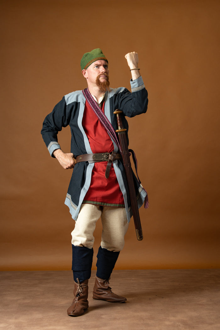 Caftan Njord medieval primitivo, azul