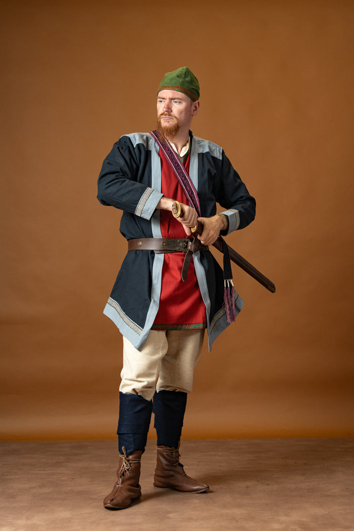 Caftan Njord medieval primitivo, azul