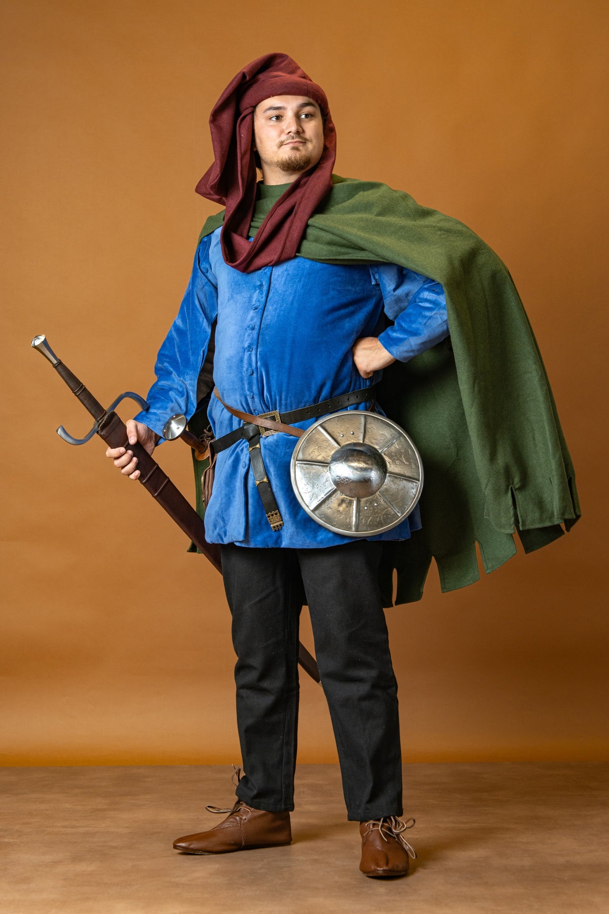 14th century cloak Bockstenman, heuke, wool, green