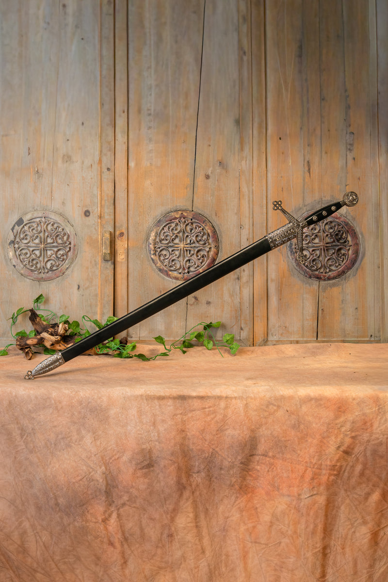 Claymore avec fourreau, semi-tranchant