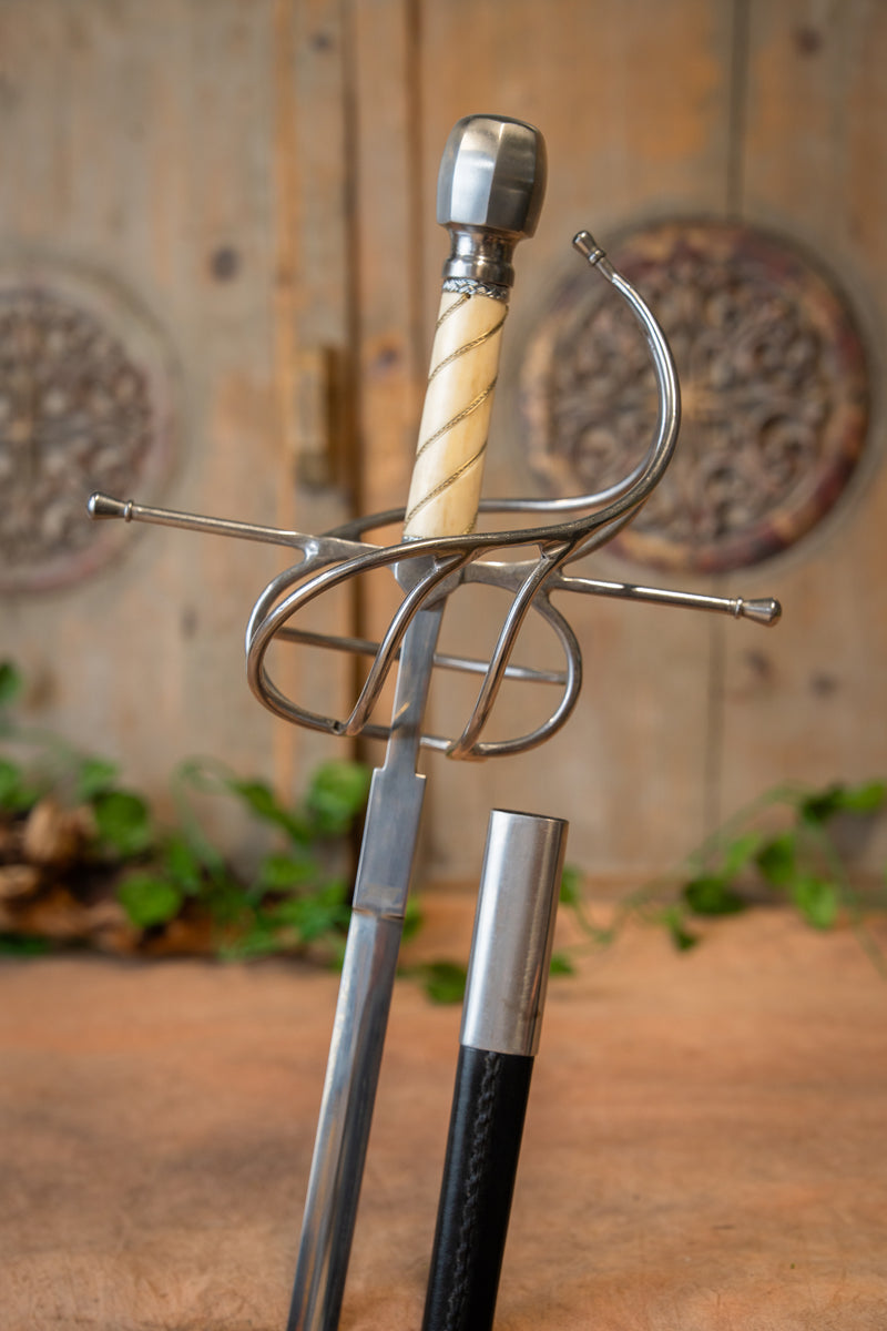 Rapier Dumas with scabbard, semi-sharp