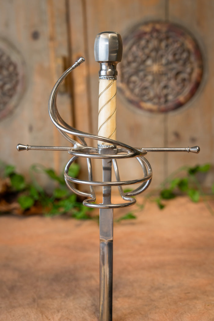 Rapier Dumas with scabbard, semi-sharp