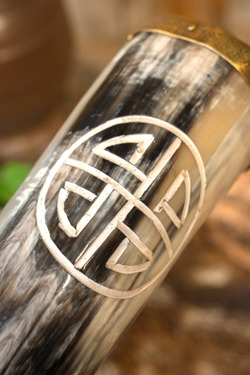 Drinkhoorn met zonnewiel, 300-500 ml