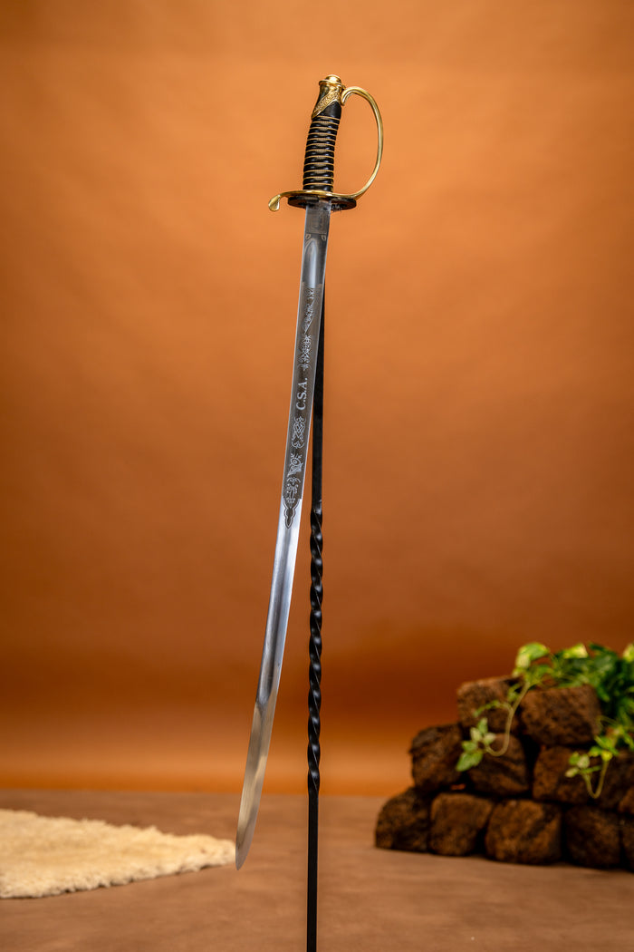 Szabla Konfederacji z wojny secesyjnej, półostra