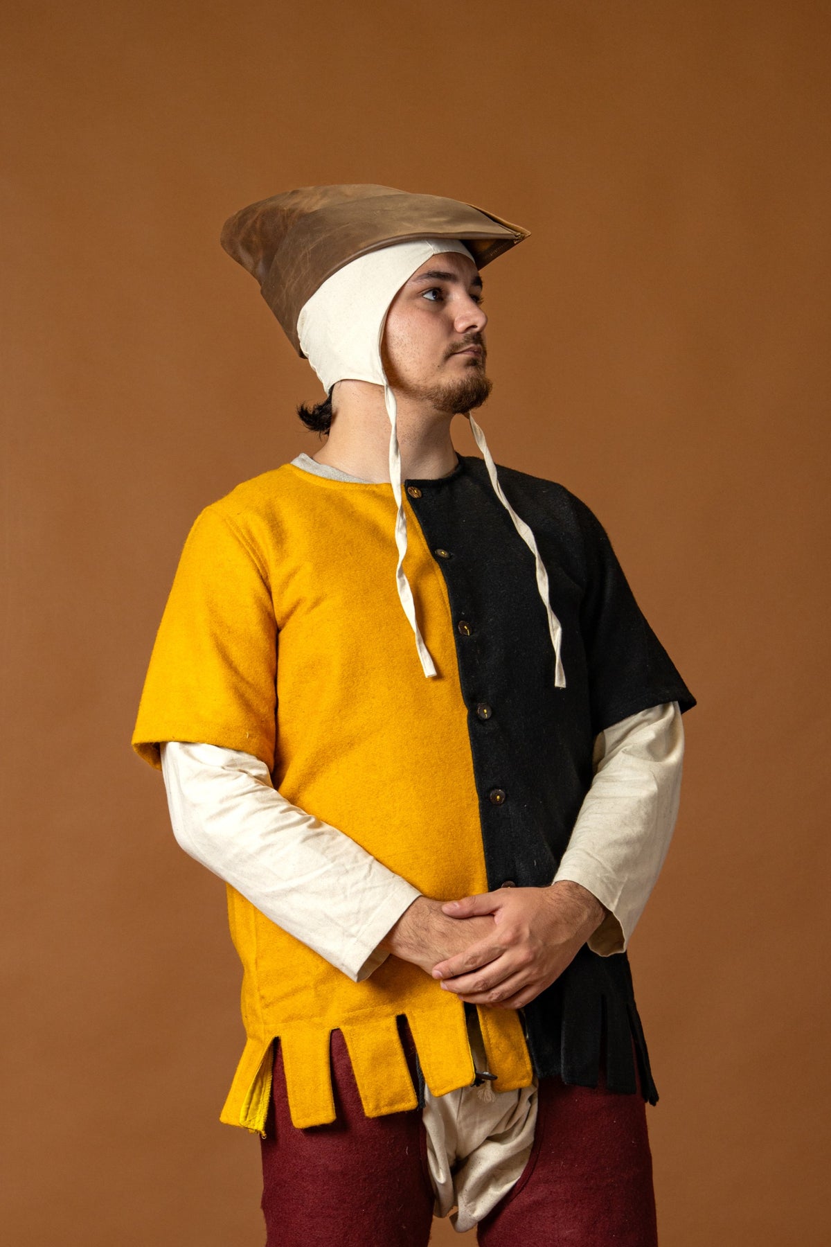 Surcot Aleran, vänster, svart, ullmix