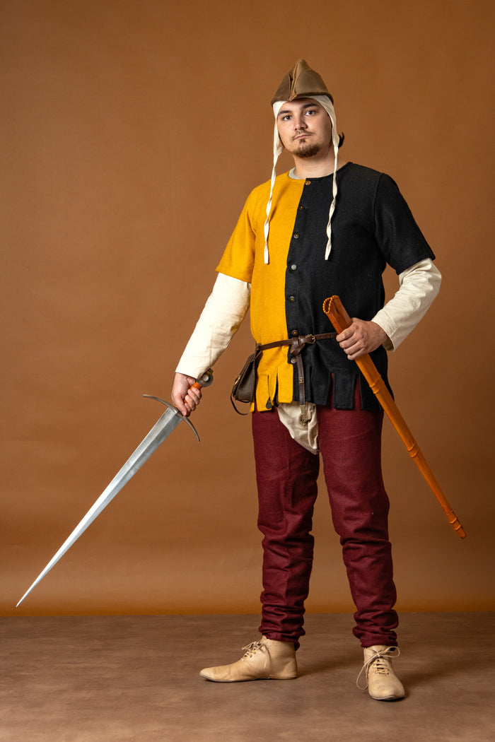 Surcot Aleran, vänster, svart, ullmix