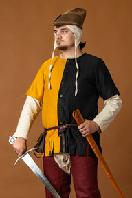 Surcoat Aleran, right side, yellow, wool mix