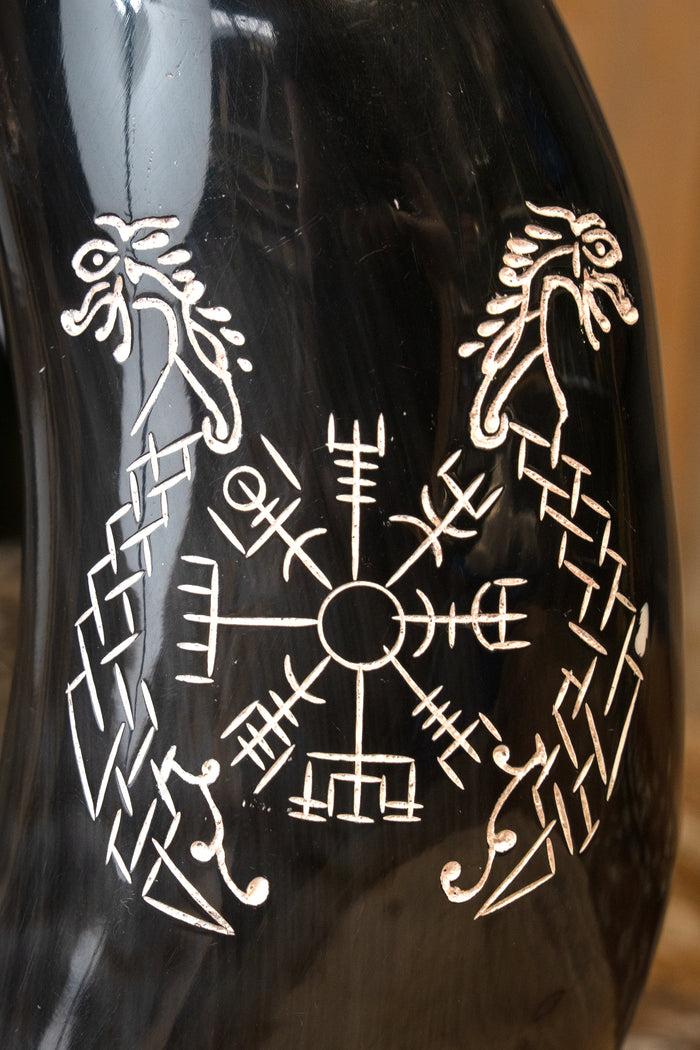 Viking horn mug Jormungandr, 500-650 ml