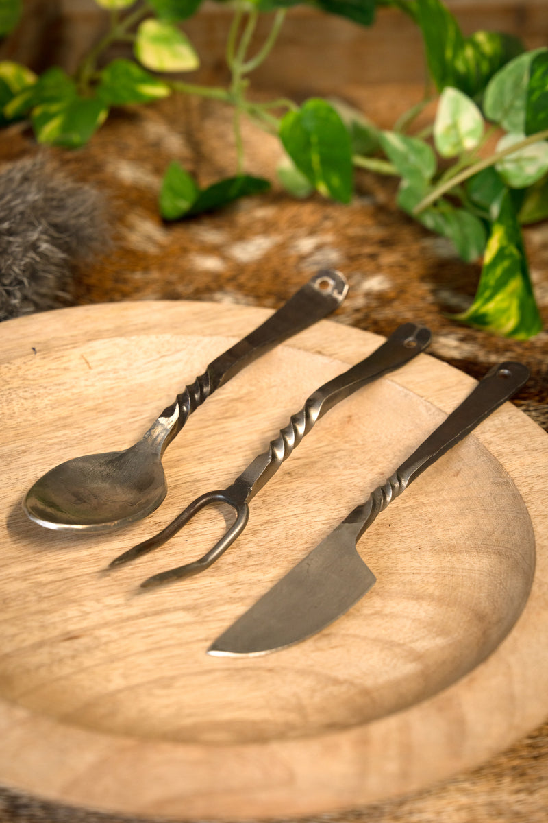 Zestaw sztućców Landsknecht z etui, stal nierdzewna