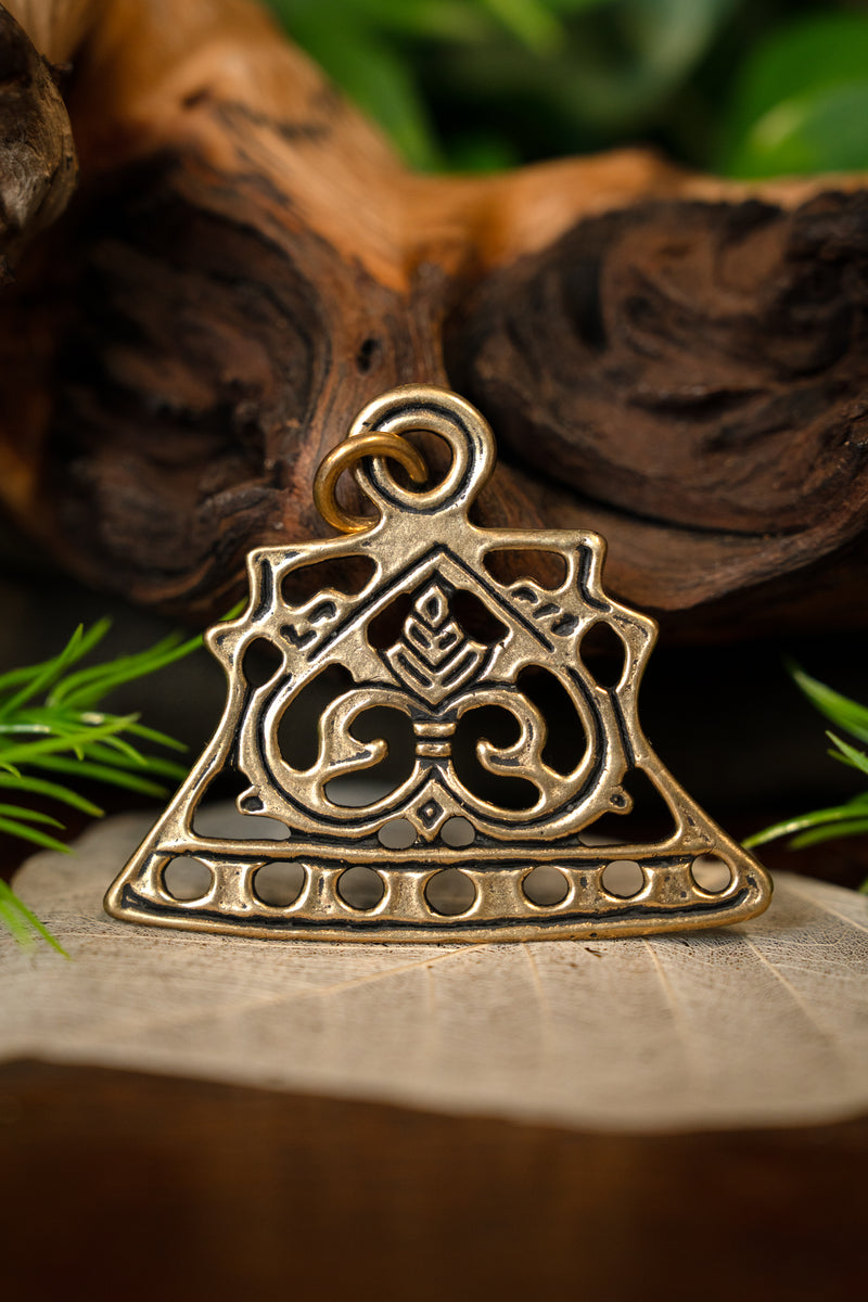Divisore ornamentale vichingo della Lettonia, bronzo