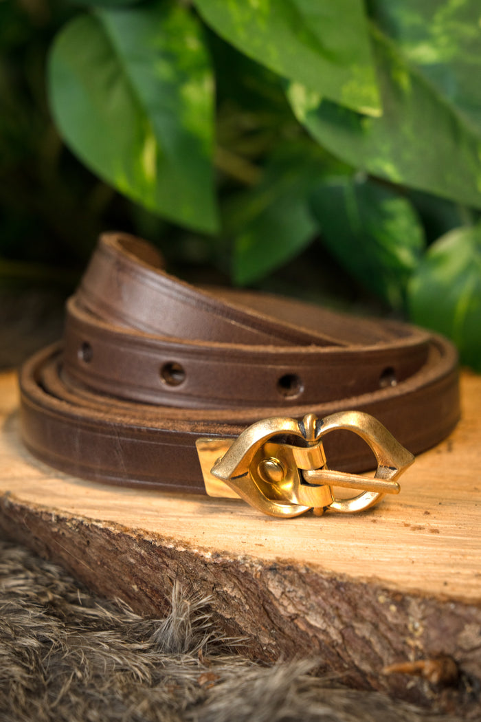 15. årh. bælte Warwick, 151 cm, brun