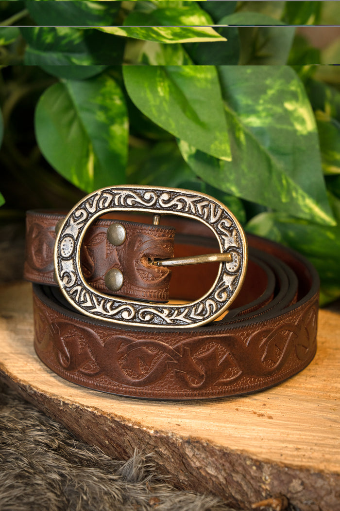 Leren riem Tinuviel, 130 cm, bruin