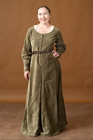 Cotehardie Christina de terciopelo, verde