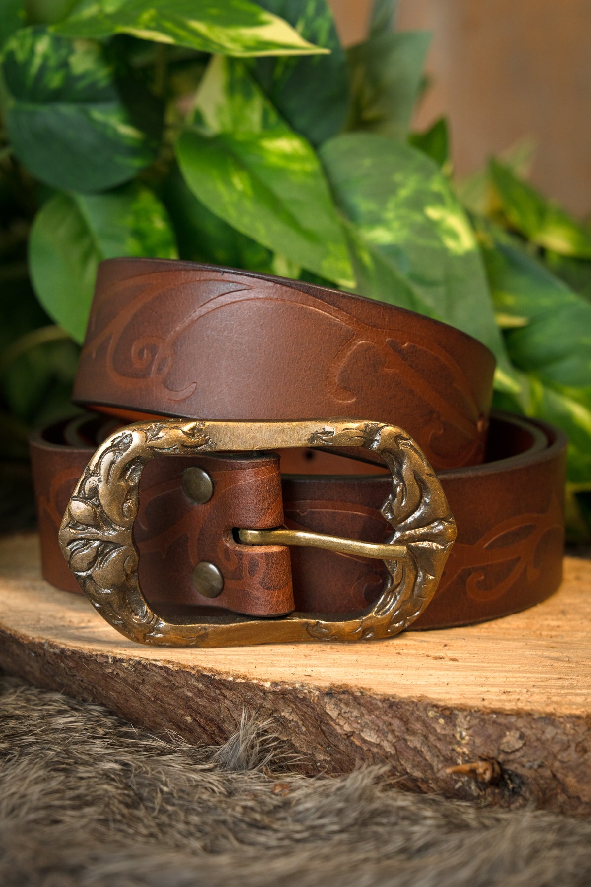 Leren riem Aranel, 130 cm, bruin