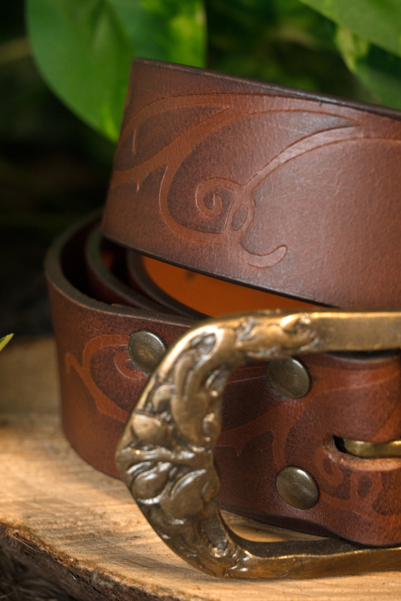 Ledergürtel Aranel, 130 cm, braun