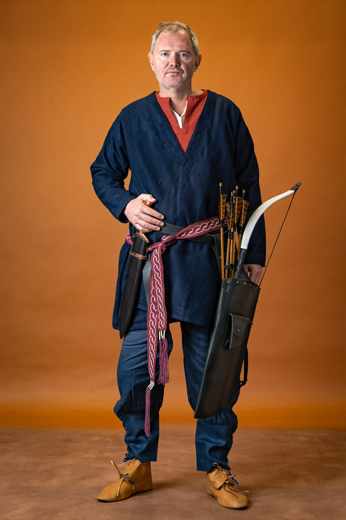 Viking caftan Loki, wool blend, blue