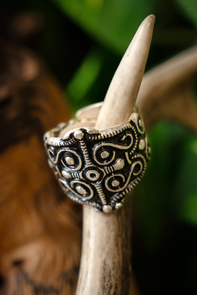 Gaulish ring La Tene, silvered bronze