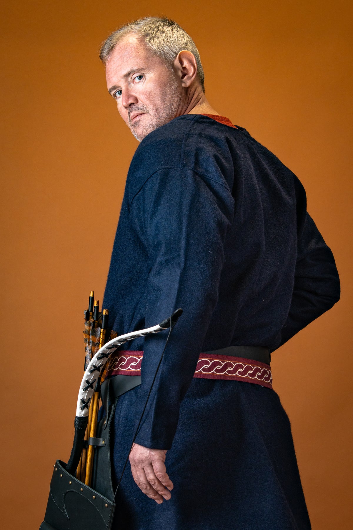 Vikingekaftan Loki, uldblanding, blå