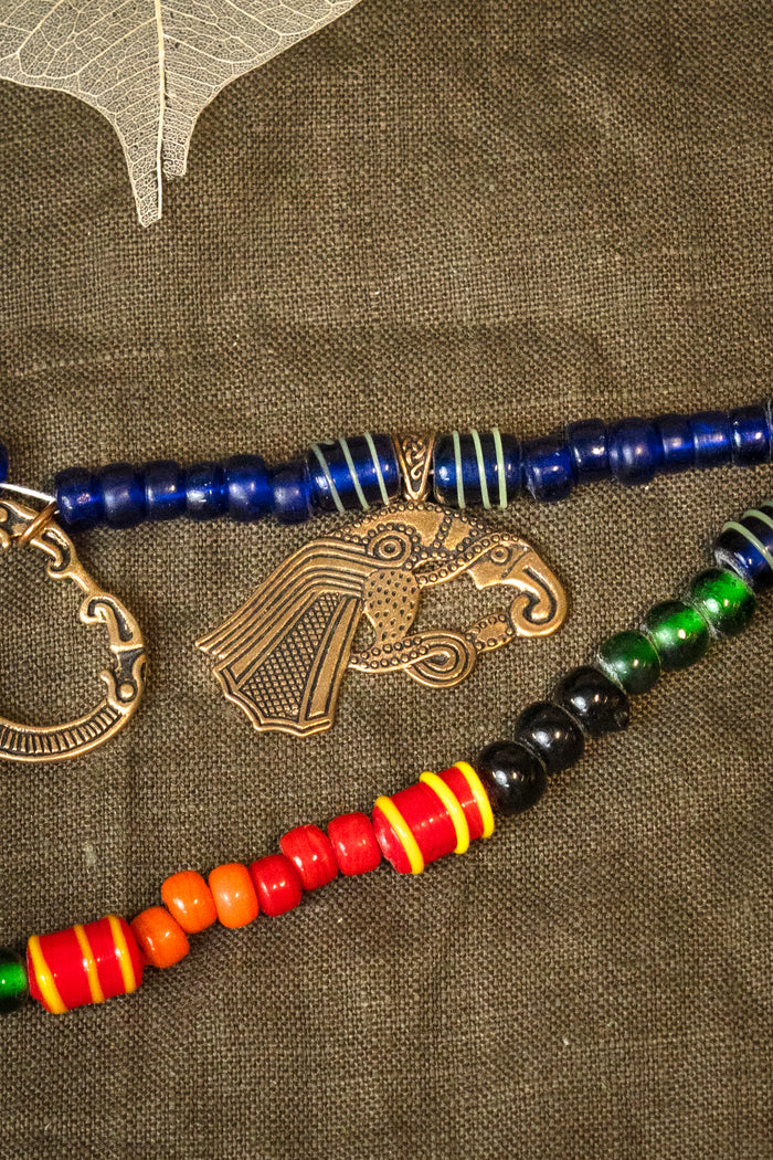 Glasperler, 10 stk., orange