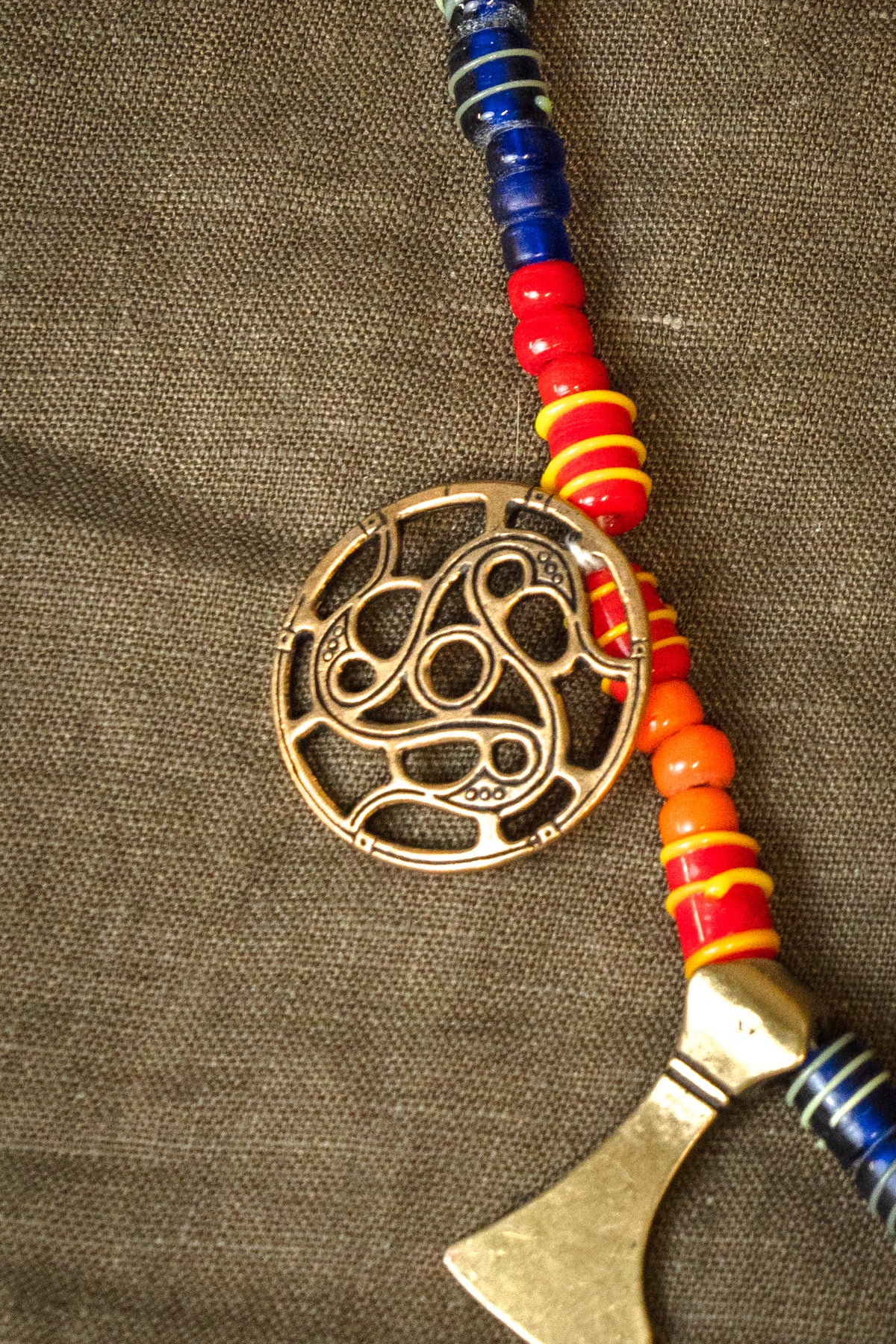 Glasperler, 10 stk., orange