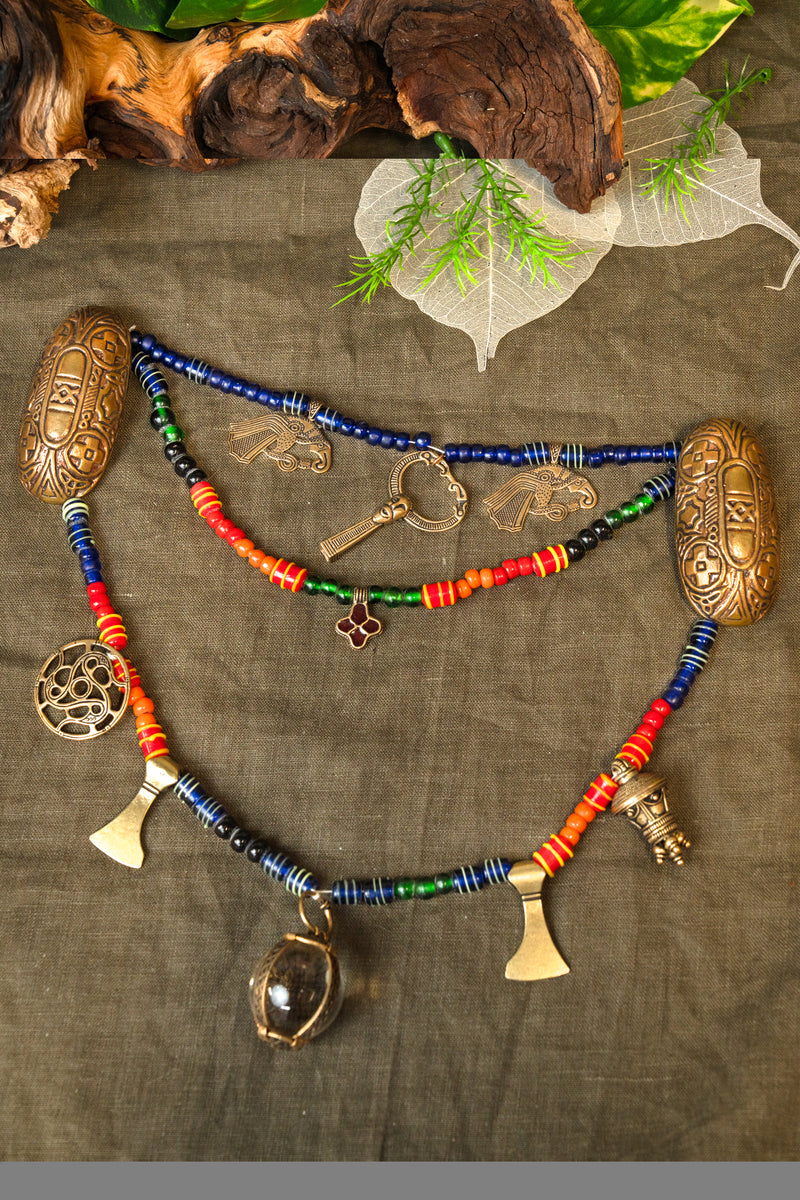 Glass beads, 10 pcs, red