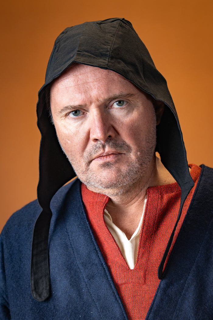 Mittelalterliche Kappe, schwarz