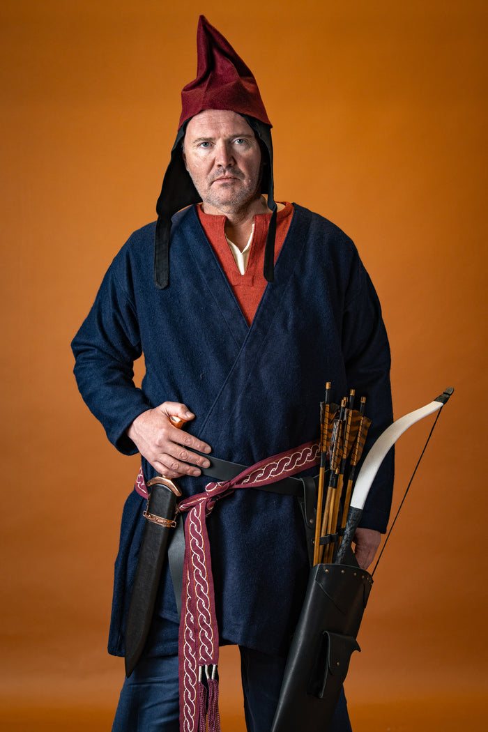 Viking caftan Loki, wool blend, blue