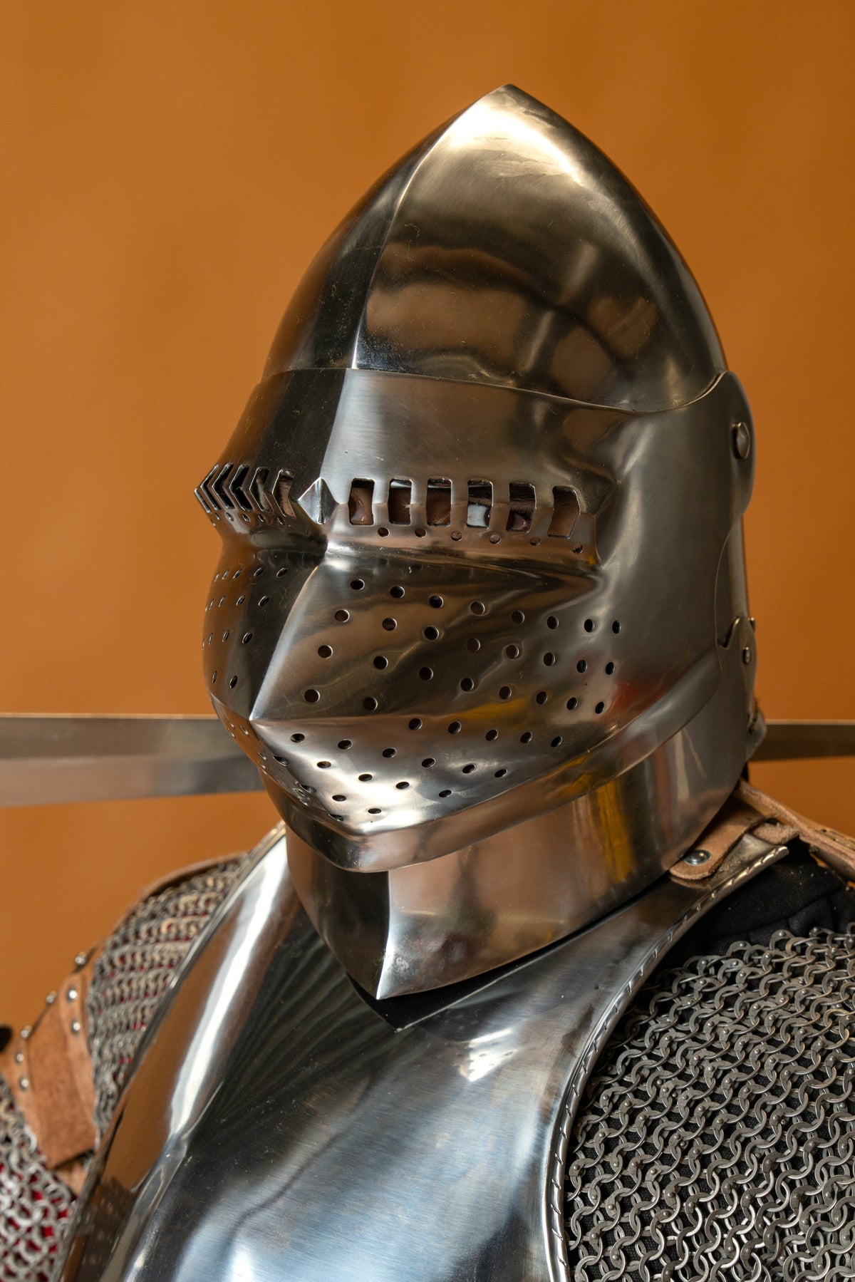 Fransk stor bascinet, 2 mm, battle-ready