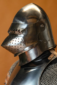 Fransk stor bascinet, 2 mm, battle-ready