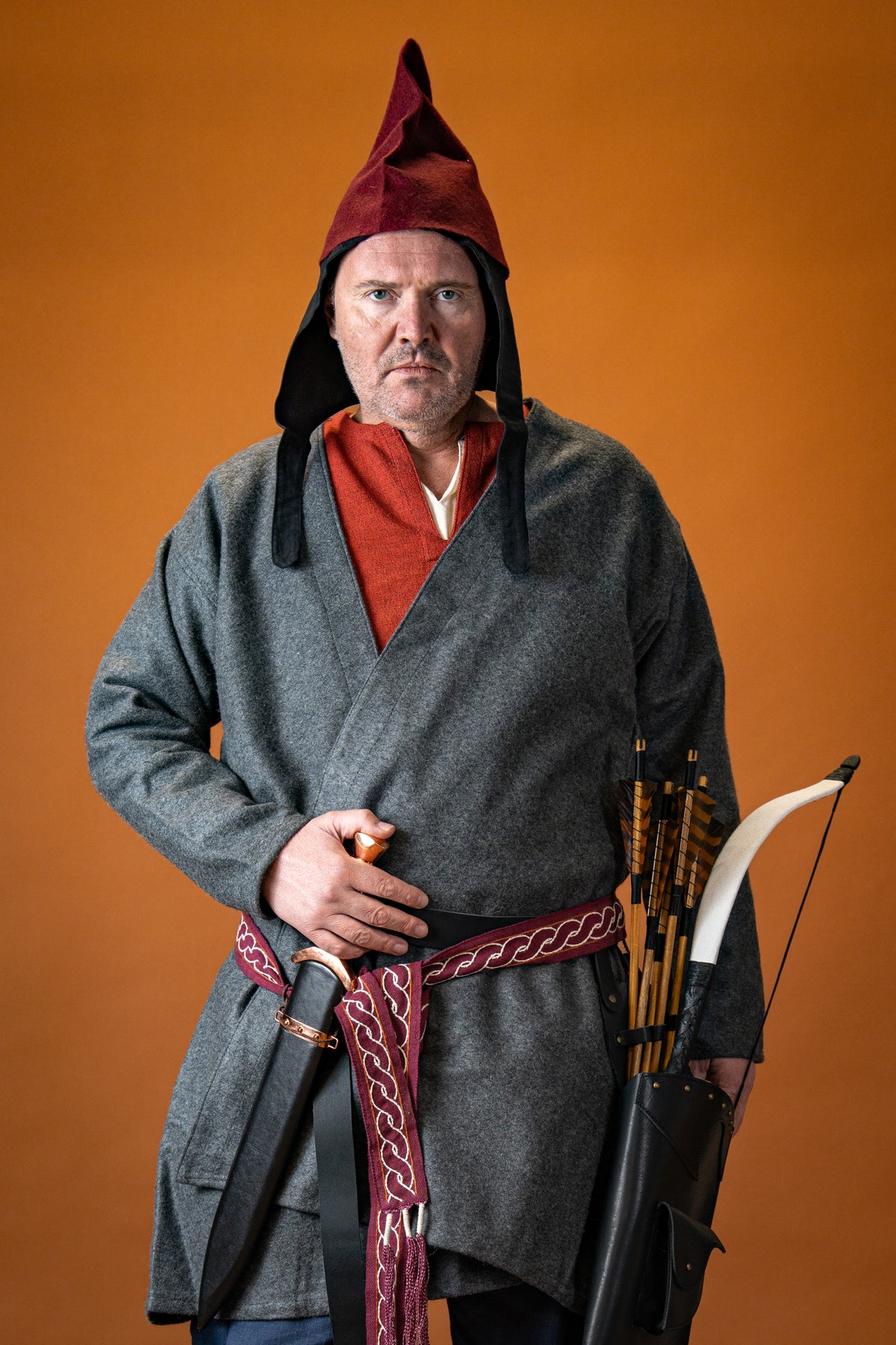 Vikingekaftan Loki (grå), uldblanding