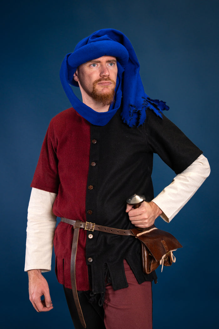 Kaproen Jan van Eyck, wol, blauw