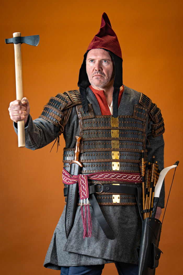 Vikingebælte Elina, rød, 235 cm