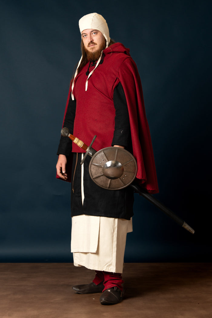 Gardecorp, travel cloak Raven, wool blend, red