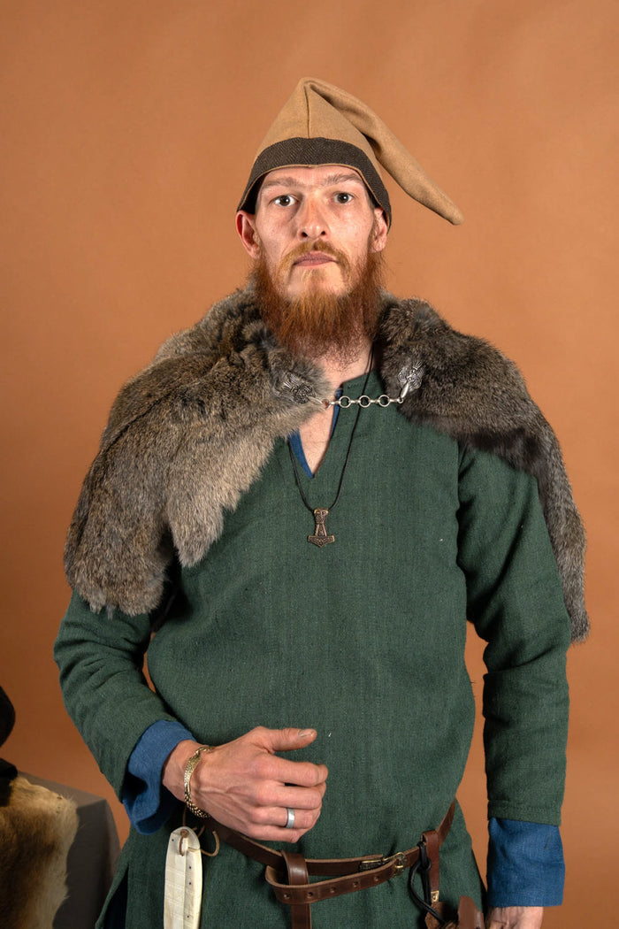 Bont kraag Thor, bruin