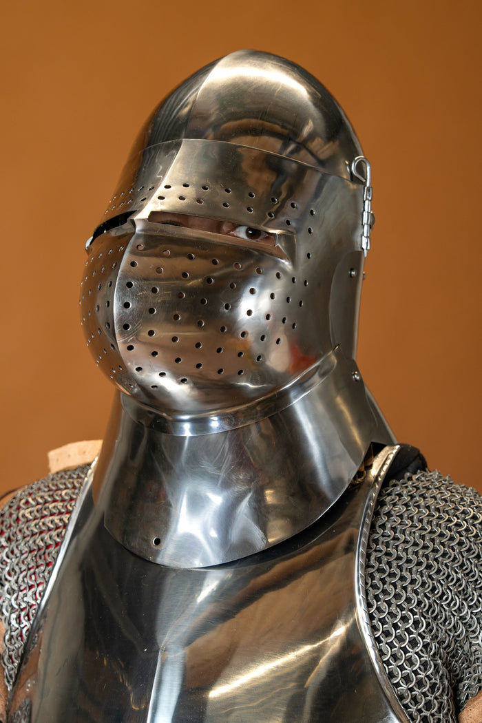 Velký bascinet (1400-1450), 2 mm (battle-ready)