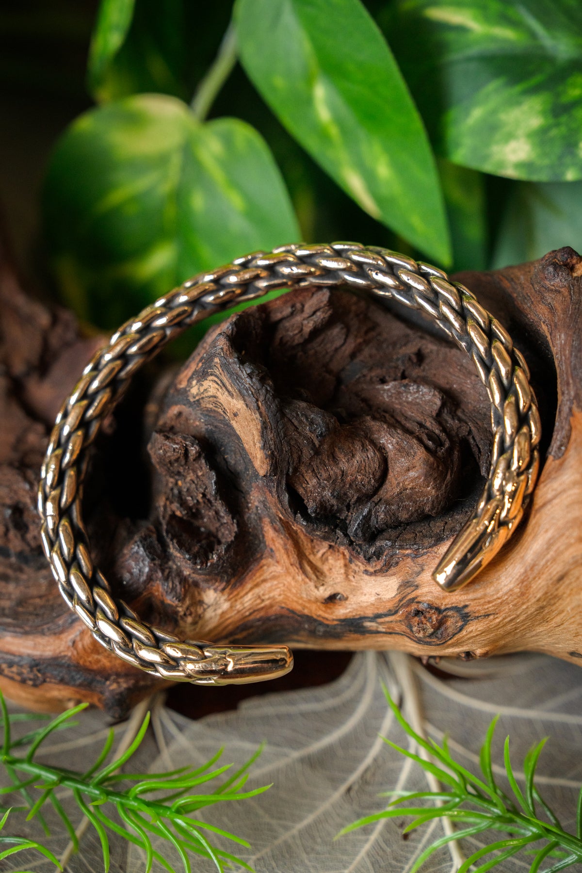Pulseira trançada, bronze