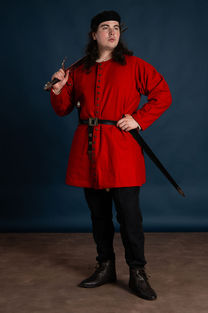 Buty za kostkę, XV wiek, brązowe