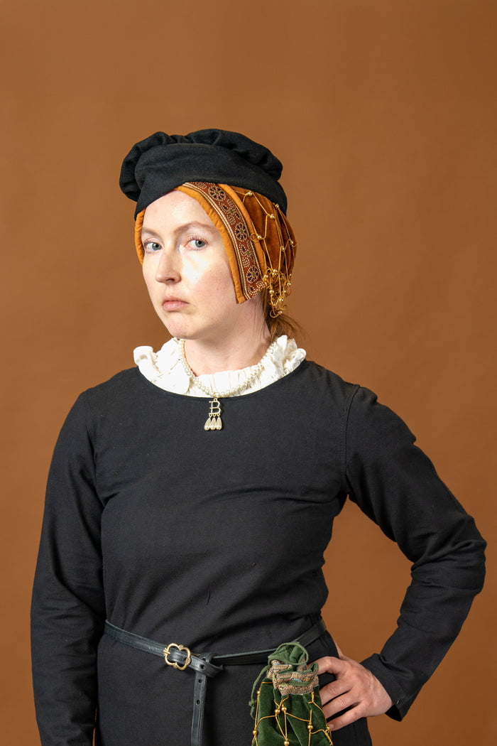 Vestido medieval Freya preto